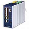 PLANET IGS-6329-8UP2S2X Industrial L3 8-Port 10/100/1000T 802.3bt PoE + 2-Port 1G/2.5G SFP + 2-Port 10G SFP+ Managed Ethernet Switch